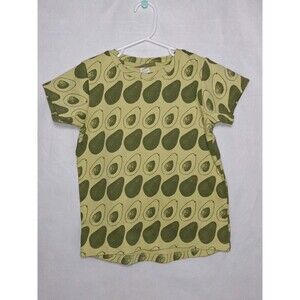 Kate Quinn Girls Avocado Short Sleeve Tee Shirt 8Y 100% Organic Cotton Summer